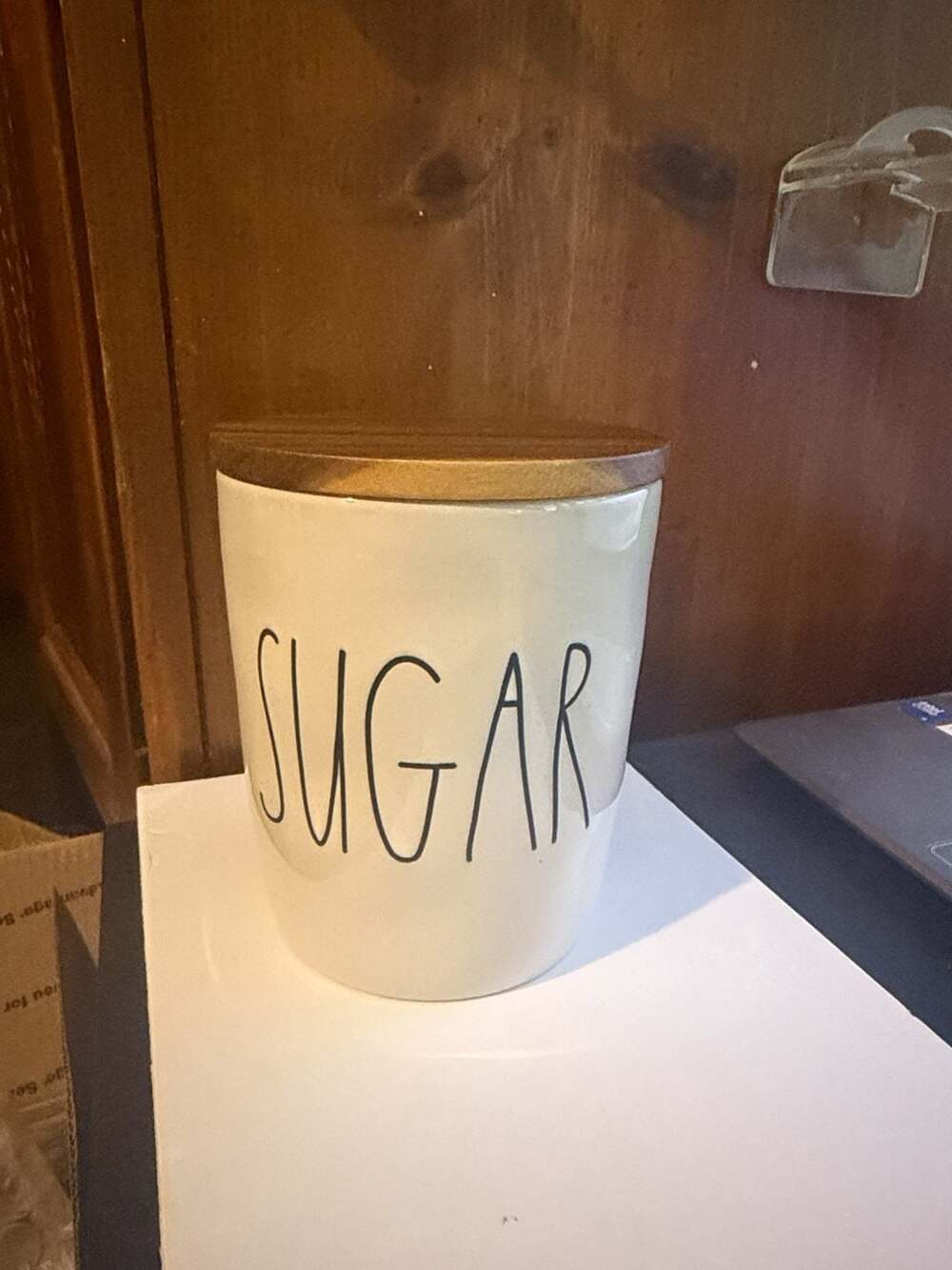 Rae Dunn Sugar Canister Wood Lid Artisan Collection
